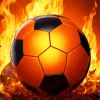 Flaming Football Art Diamond Painting