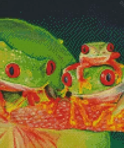 Frog Family Diamond Painting