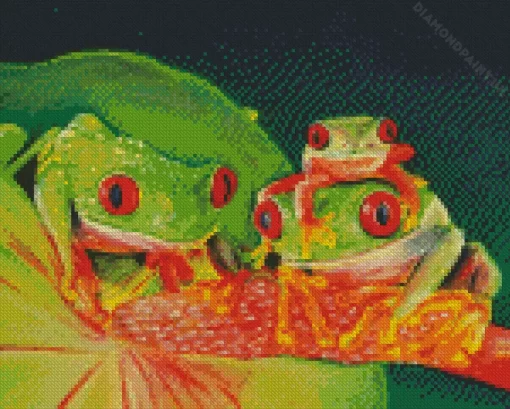 Frog Family Diamond Painting