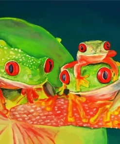 Frog Family Diamond Painting