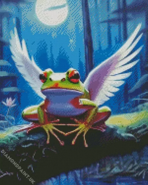 Frog With Bird Wings Art Diamond Painting