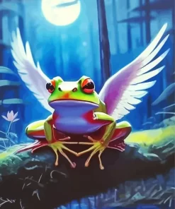 Frog With Bird Wings Art Diamond Painting