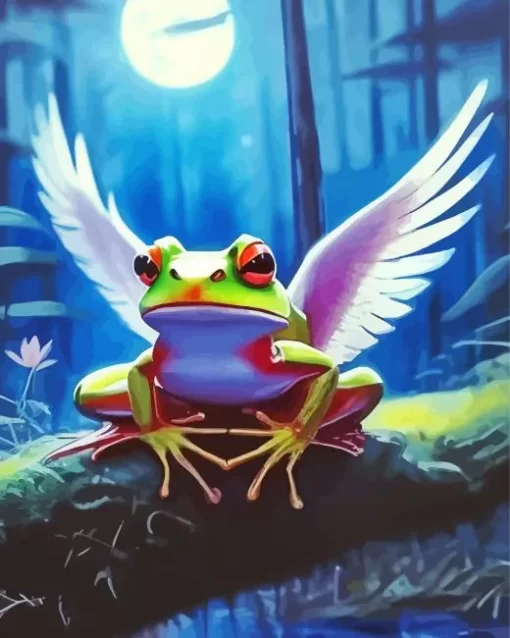 Frog With Bird Wings Art Diamond Painting