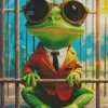 Frog With Glasses Diamond Painting