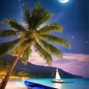 Full Moon Beach Diamond Painting