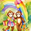 Fun Monkeys Art Diamond Painting