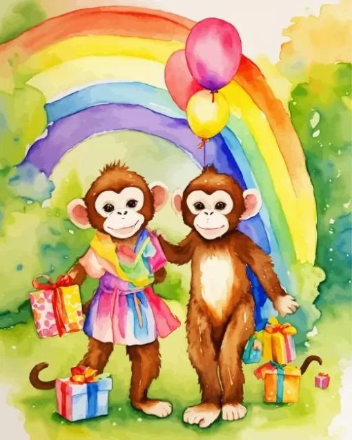 Fun Monkeys Art Diamond Painting