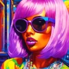 Funky Girl Art Diamond Painting