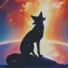 Galaxy Fox Silhouette Diamond Painting