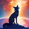 Galaxy Fox Silhouette Diamond Painting