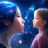 Galaxy Mother And Daughter Diamond Painting