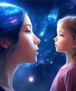 Galaxy Mother And Daughter Diamond Painting