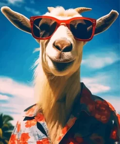 Goat With Sunglasses Diamond Painting