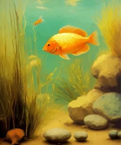 Golden Fish Art Diamond Painting