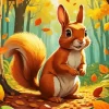 Golden Squirrel Diamond Painting