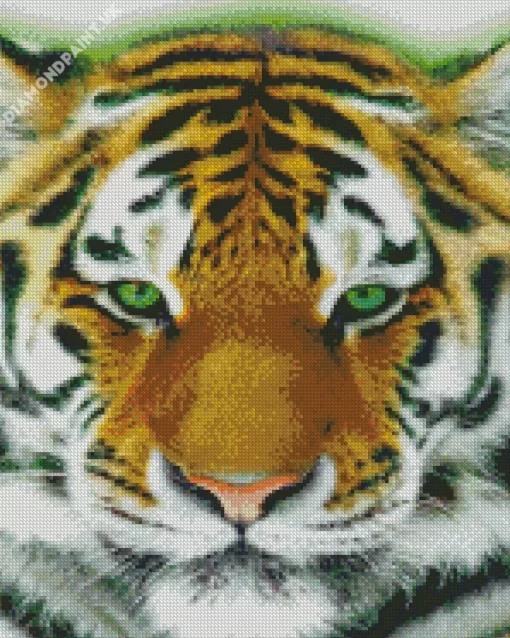 Green Eyes Tiger Animal Diamond Painting