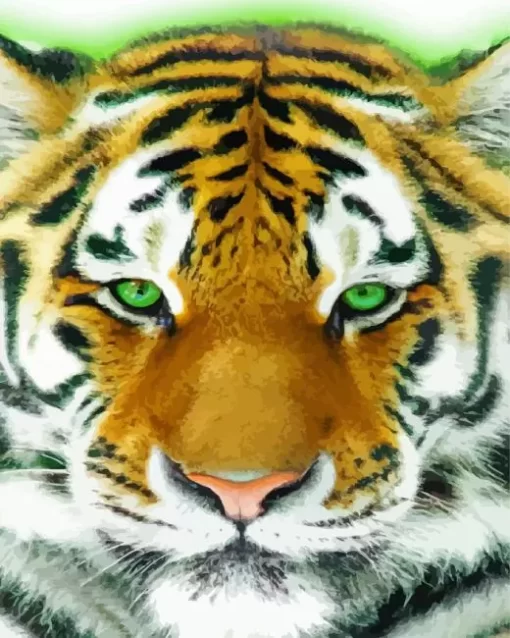 Green Eyes Tiger Animal Diamond Painting