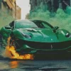 Green Ferrari 488 Diamond Painting