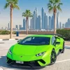 Green Lamborghini Diamond Painting