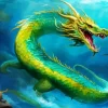 Green Sea Dragon Diamond Painting