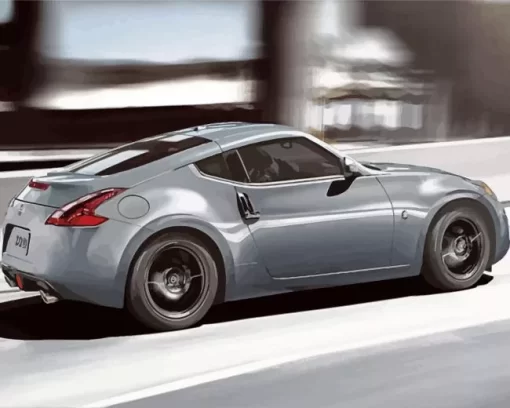 Grey 370z Car Diamond Painting