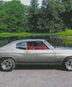 Grey Chevelle Car Diamond Painting