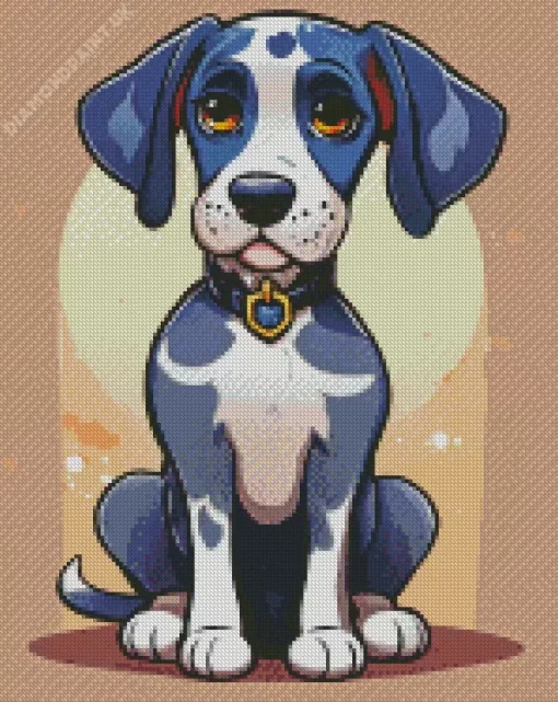 Grey Great Dane Diamond Painting