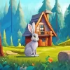 Grey Hare Animation Diamond Painting