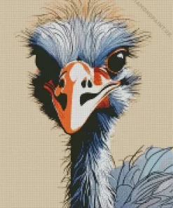 Grey Ostrich Art Diamond Painting