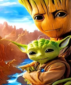 Groot And Baby Yoda Diamond Painting