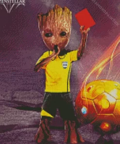 Groot Soccer Diamond Painting