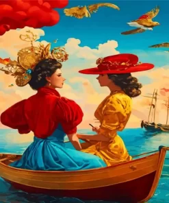 Ladies On Boat Art Diamond Painting