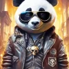 Panda Bear Wearing Glasses Diamond Painting