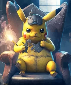 Pikachu Smoking Diamond Painting