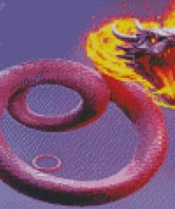 Pink Snake Diamond Painting