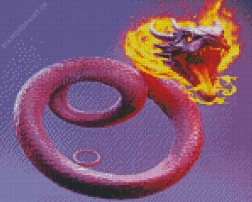 Pink Snake Diamond Painting