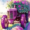 Pink Tractor Diamond Painting