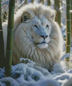 Polar Snow Lion Diamond Painting