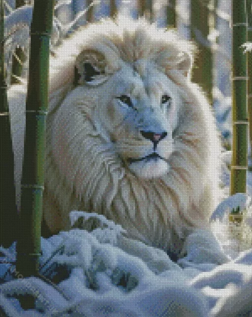 Polar Snow Lion Diamond Painting