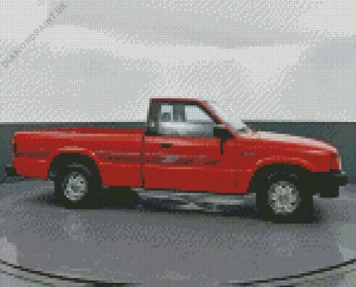 Red Mazda B2200 Diamond Painting