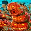 Scary Evil Pumpkins Diamond Painting