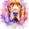 Splatter Bloodhound Head Diamond Painting