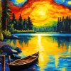 Starry Night Lake Diamond Painting