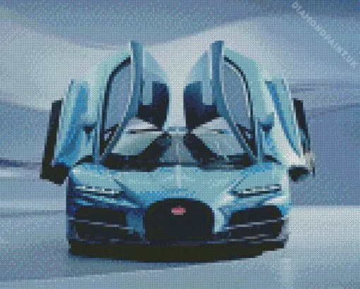 Super Blue Car Diamond Painting