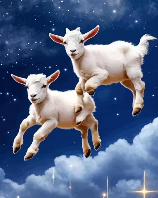 Two Cute Goats Diamond Painting