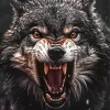 Wild Growling Wolf Art Diamond Painting