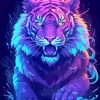 Wild Purple Tiger Diamond Painting