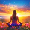 Yoga Girl Sunset Diamond Painting