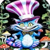 Alice In Wonderland Blue Cheshire Cat Diamond Painting