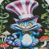 Alice In Wonderland Blue Cheshire Cat Diamond Painting